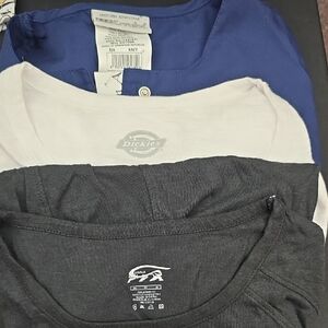 Dickies Men's Short Sleeve Tees in Navy, White, and Charcoal